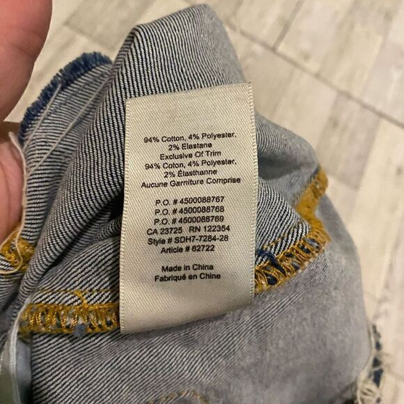 Wilfred Free Denim Cut Off Mini Skirt | 4 - Picture 6 of 7